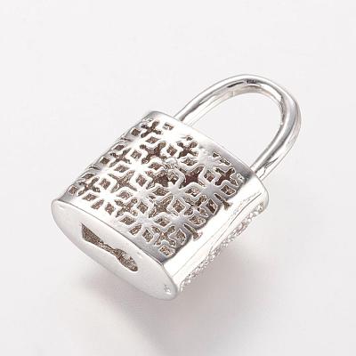 Brass Micro Pave Cubic Zirconia Pendants ZIRC-K060-08P-1
