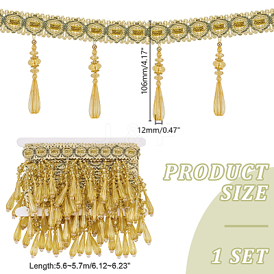 5.6~5.7M Polyester Fringe Lace Trims SRIB-GA0001-06-1