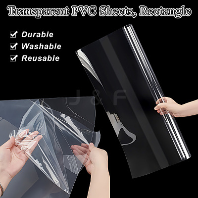 6Pcs Transparent PVC Sheets FIND-WA0001-34B-1