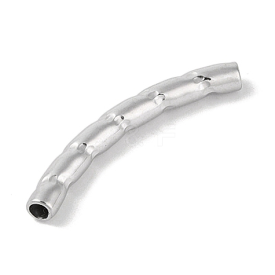 304 Stainless Steel Curved Tube Beads STAS-M071-03H-P-1