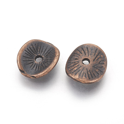 Tibetan Style Wavy Spacer Beads TIBEP-A11067-R-FF-1