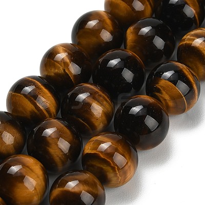 Natural Tiger Eye Beads Strands G-F173-12-16mm-1