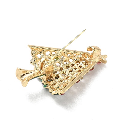 Christmas Alloy Rhinestone Brooch for Backpack Clothes JEWB-I045-01KCG-01-1