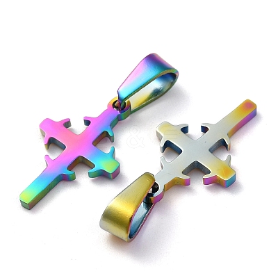 Ion Plating(IP) 304 Stainless Steel Pendants STAS-P253-06MC-1