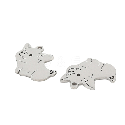 201 Stainless Steel Pendants STAS-Z195-02P-06-1