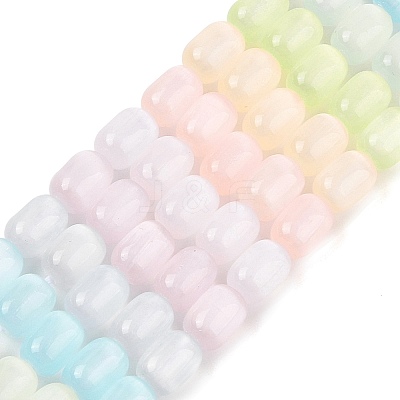 Macaron Color Natural Selenite Beads Strands G-F750-D01-1