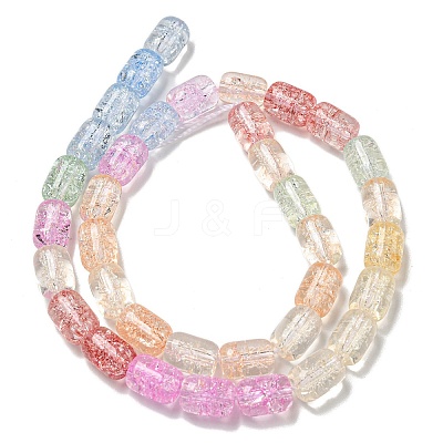Transparent Crackle Glass Beads Strands GLAA-NH0001-04A-1