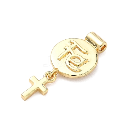 Religion Brass Pendants KK-H539-18G-07-1