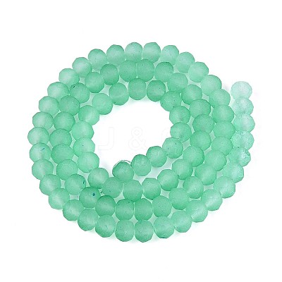 Baking Paint Frosted Glass Beads Strands X-FGLA-N003-6mm-03-1