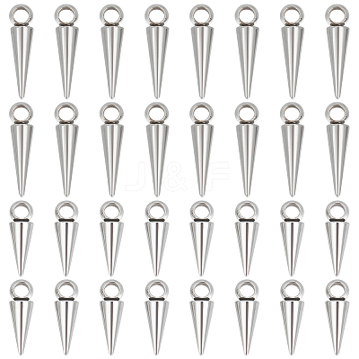 40Pcs 2 Style Stainless Steel Pendants STAS-UN0052-79-1
