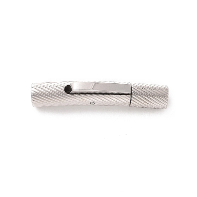 Tarnish Resistant Column 304 Stainless Steel Bayonet Necklace Clasps STAS-O035-3mm-03-1