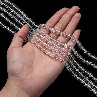 Natural Quartz Crystal Beads Strands G-H236-05A-6mm-1