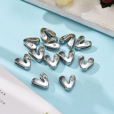 Letter Slider Beads for Watch Band Bracelet Making LS-ALRI-O012-V-NR-1