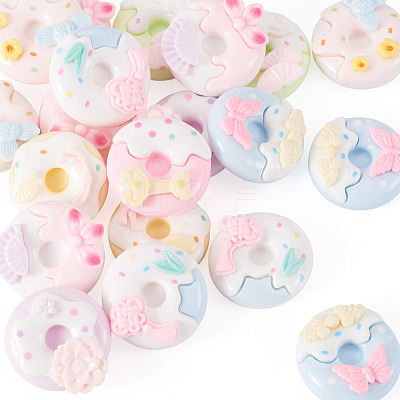20Pcs Opaque Resin Decoden Cabochons RESI-TADJ0001-20-1