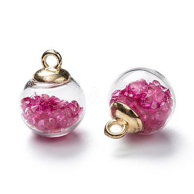 Transparent Glass Bottle Pendants LS-GLAA-L018-03-1