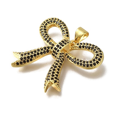 Rack Plating Brass Micro Pave Cubic Zirconia Charms KK-G500-14C-G-1