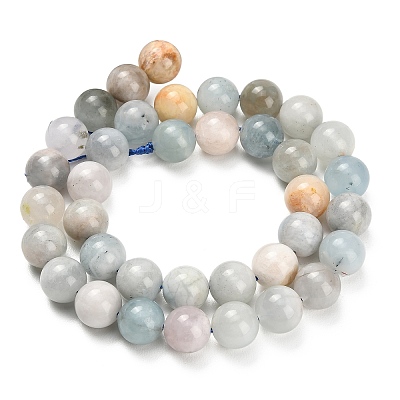 Natural Aquamarine Beads Strands X-G-F591-29B-10mm-01-1