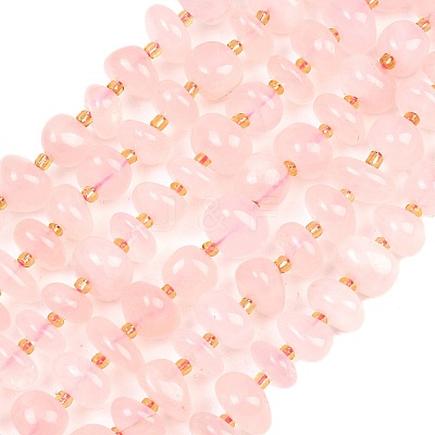 Natural Rose Quartz Beads Strands G-RM250109-A18-1