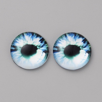 Glass Cabochons LS-GLAA-WH0033-75F-10-1