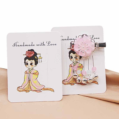 Rectangle Paper Hair Clip Display Cards CDIS-C004-03A-1