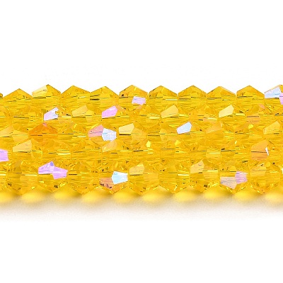 Transparent Electroplate Glass Beads Strands GLAA-F029-2mm-D22-1