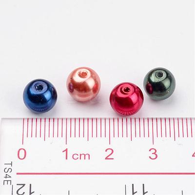 Mixed Glass Pearl Round Beads X-HYC003-1