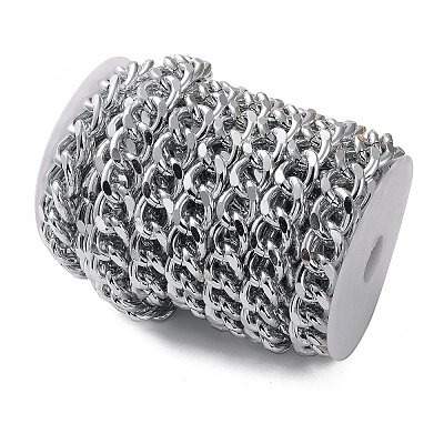 Oxidation Aluminum Diamond Cut Faceted Curb Chains CHA-H001-01S-1