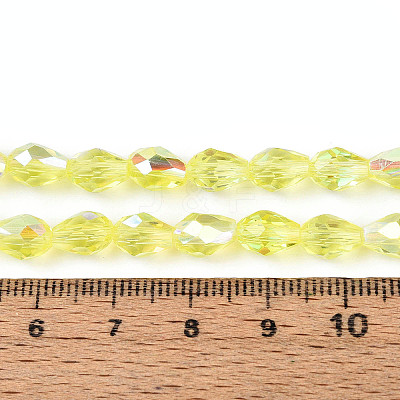 Transparent Electroplate Glass Beads Strands LS-EGLA-N023-6x8mm-A02-1