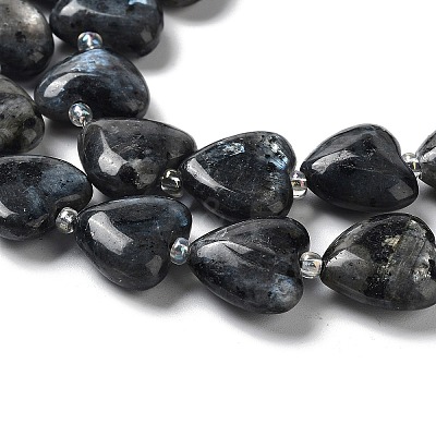 Natural Larvikite Beads Strands G-E614-A24-01-1