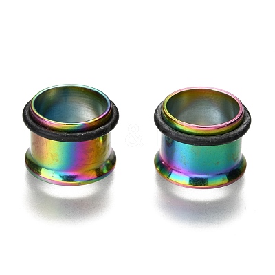 316 Surgical Stainless Steel Screw Ear Gauges Flesh Tunnels Plugs X-STAS-YWC0001-01C-M-1