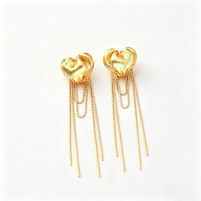 Brass Stud Earrings for Women WG5853B-01-1