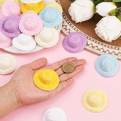40Pcs Mini Cloth Doll Hats AJEW-SC0031-34A-1