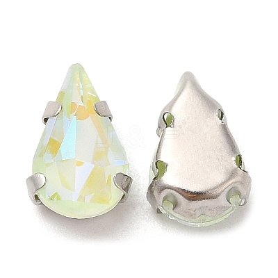 Mocha Fluorescent(MI) Teardrop Sew on Rhinestone GGLA-M006-01A-P03-1