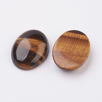Natural Tiger Eye Flat Back Cabochons X-G-G741-30x40mm-01-1