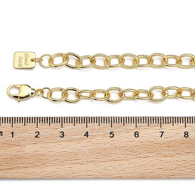 Brass Cable Chain Bracelets BJEW-H537-11G-1
