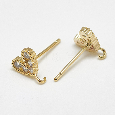 Brass Ear Studs X-KK-S347-146-1