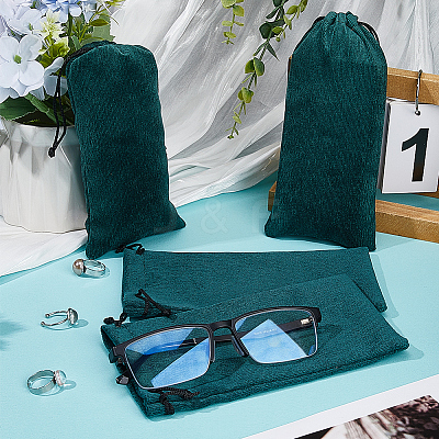 12Pcs Velvet Glasses Storage Drawstring Bag ABAG-BBC0001-16A-1