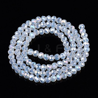 Electroplate Glass Beads Strands EGLA-A044-J4mm-B06-1