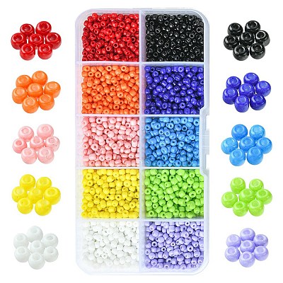 100G 10 Style 11/0 Glass Seed Beads SEED-YW0002-41-1