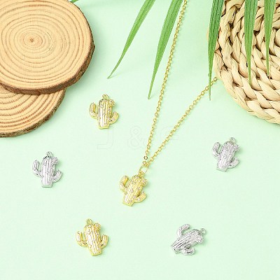 6Pcs 2 Colors Brass with Cubic Zirconia Pendants KK-CJ0003-52-1