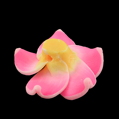 Handmade Polymer Clay 3D Flower Plumeria Beads CLAY-Q192-15mm-10-1