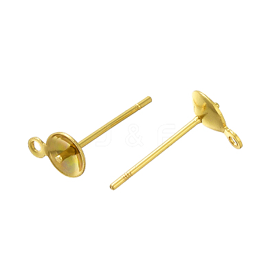 304 Stainless Steel Stud Earring Findings STAS-P370-02C-G-1