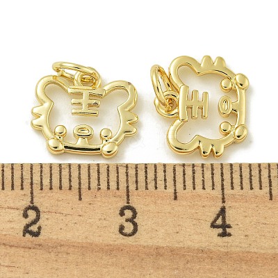 Rack Plating Brass Pendants KK-K386-01I-G-1