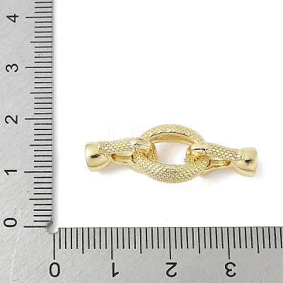 Brass Micro Pave Clear Cubic Zirconia Fold Over Clasps KK-M326-01G-1