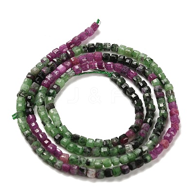 Natural Ruby in Zoisite Beads Strands G-K373-A02-01-1