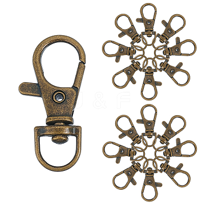 Alloy Swivel Lobster Claw Clasps PALLOY-PH0006-01AB-NF-1