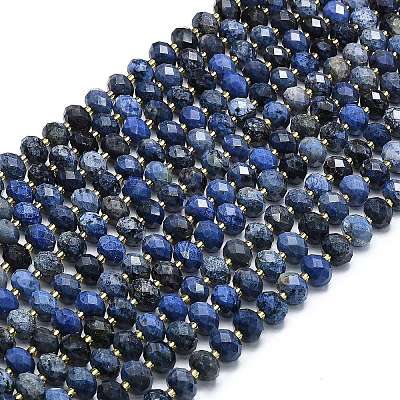 Natural Dumortierite Beads Strands G-P573-A48-01-1