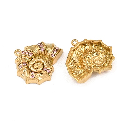 304 Stainless Steel Rhinestone Pendants SA-CBA0480-01G-01-1