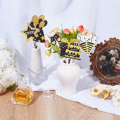 14Pcs Wooden Picks for Vase Decorations AJEW-SP0004-71D-1