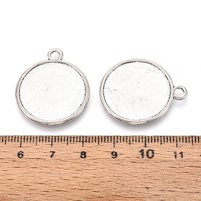 Tibetan Style Alloy Pendants Cabochon Settings PALLOY-N178-12AS-F-1